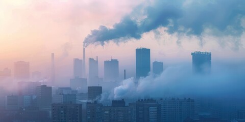 air pollution in the city 