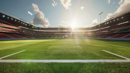 Full stadium background. lighting sport stadium. Image for winning, sport, competition. Empty copy...