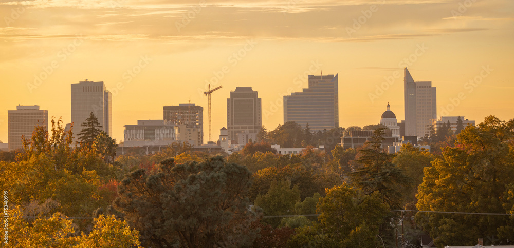 Wall mural city skyline