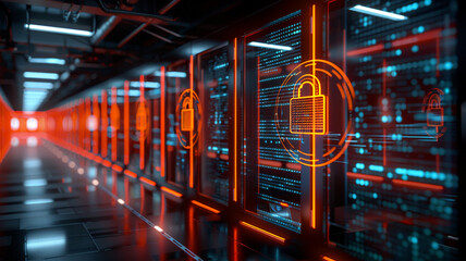 cybersecurity and data protection measures in corporate IT high demand stock image impactful and clear