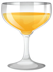 Vector illustration of a filled wine glass.