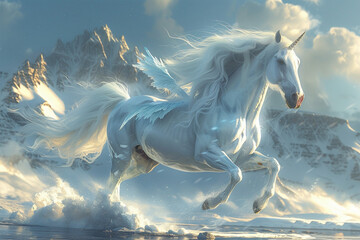 Obraz na płótnie Canvas winged horse illustration