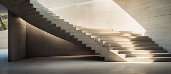 Fototapeta premium Building s Concrete Staircase Step