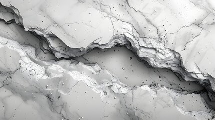 Stylish Cracked Marble Texture in Surreal 3D Landscapes