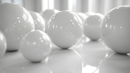 3D White Spheres Rendering in Cryengine Style