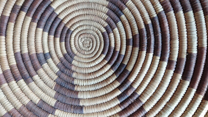 close-up of native american coiled basketry design - U.S. southwest  