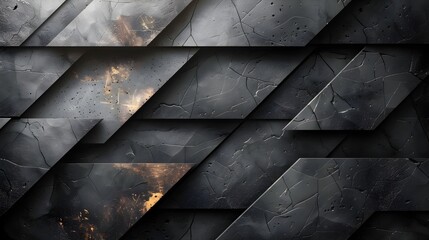 Abstract Metal and Stone Background with Geometric Shapes, To provide a visually striking and unique background for modern and contemporary designs