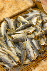 dried fish at the market