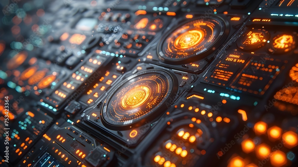 Poster abstract technology background with futuristic network