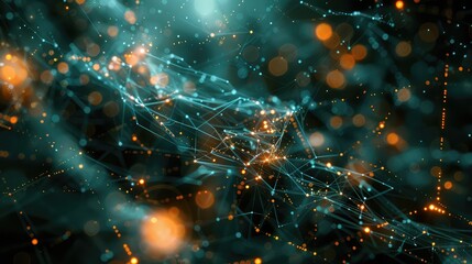 Big data visualization AI artificial inteligence, network, large language model