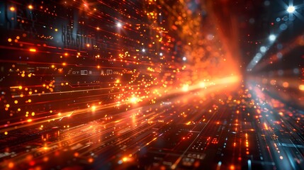 Abstract Background of Technology System and Connectivity