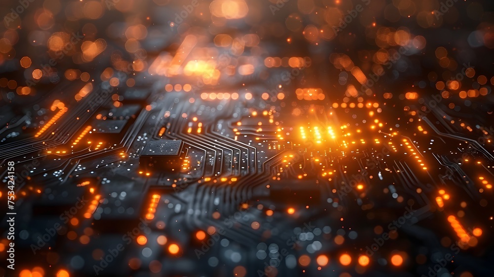 Poster abstract technological background design