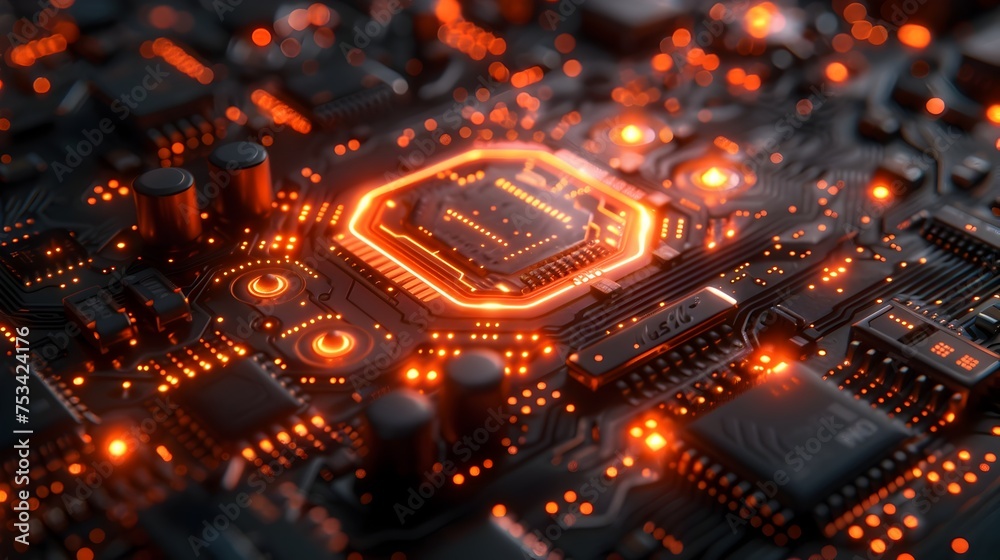Poster Abstract Technology Background with Digital Design