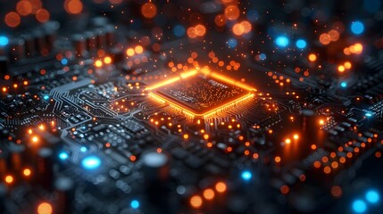Naklejka premium Abstract Background of Technology and Digital Design