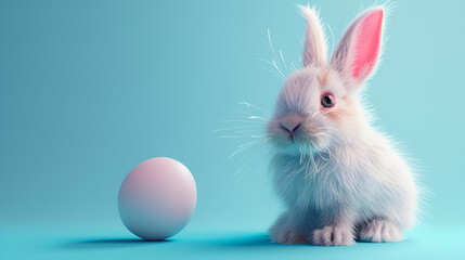 easter bunny and eggs, generative Ai