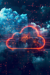 Concept of cloud computing technology