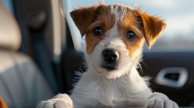 Cute Small Jack Russell Dog Car, Desktop Wallpaper Backgrounds, Background HD For Designer