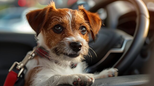Cute Small Jack Russell Dog Car, Desktop Wallpaper Backgrounds, Background HD For Designer