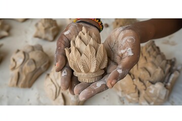 Image that celebrates artisan crafts and traditional skills. Generative AI