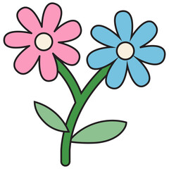 Pop Retro Groovy Flower