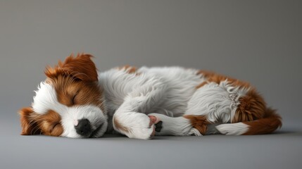 Isolated Puppy Sleeping Funny Position, Desktop Wallpaper Backgrounds, Background HD For Designer