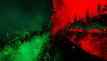 background with paint, modern brushed three colors, red, black, green illustration, abstract background, modern brushed three colors, red, black, green illustration, PPP, PPP flag, pakistan people's  - obrazy, fototapety, plakaty