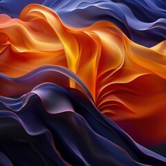 Obraz premium red and yellow silk