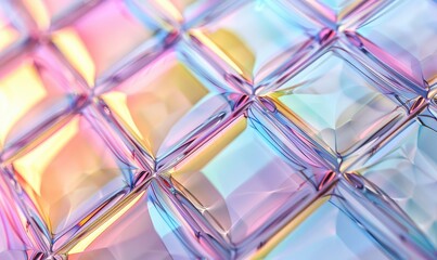 sharp criss cross glass pattern with pastel color
