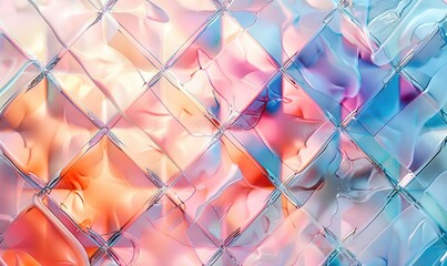 sharp criss cross glass pattern with pastel color