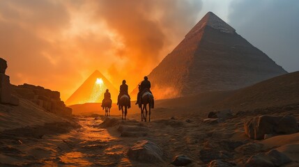 The End of the World Apocalyptic, destroyed Egypt, epic scene. Created with Generative AI.	
 - obrazy, fototapety, plakaty