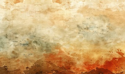 Obraz premium watercolor vintage distress background, paper texture, earth tones