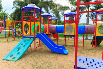 Children's play house in a yard