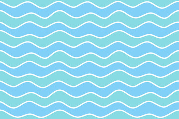 Seamless pattern with hand-drawn waves
