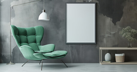 Chic Green Chair in Modern Interior
