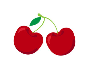 cherry illustration for coloring book template, cherry for kids worksheet printable