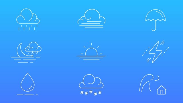 Animated Weather Line Icons