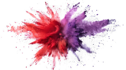 A succinct depiction of a red and purple paint color powder