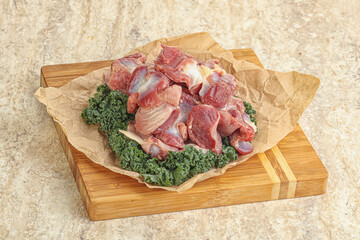 Raw chicken stomach for cooking