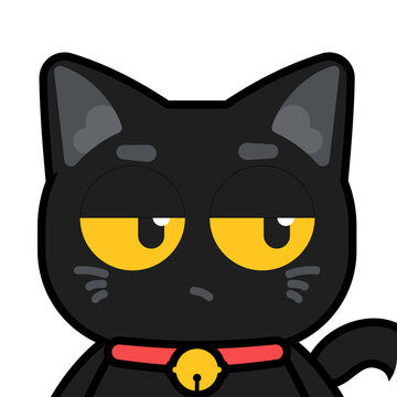 black cat cartoon