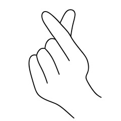 heart hands with minimal line art svg