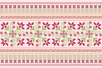 seamless pattern Beautiful knitted embroidery design for texture,fabric,clothing wrapping,decoration,carpet.