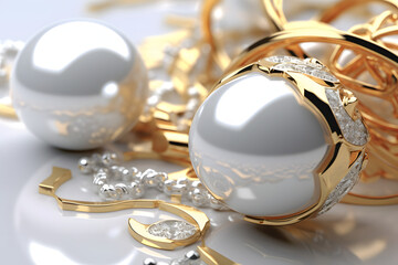 3d rendering of jewelry elements