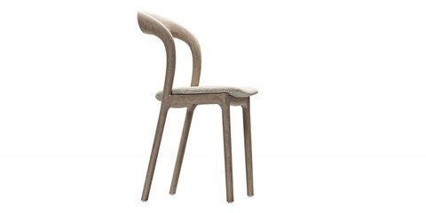 modern wooden scandinavian style chair   isolated on white background. Furniture collection.   © ceren