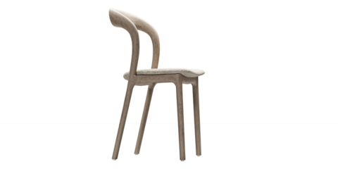 modern wooden scandinavian style chair   isolated on white background. Furniture collection. 
