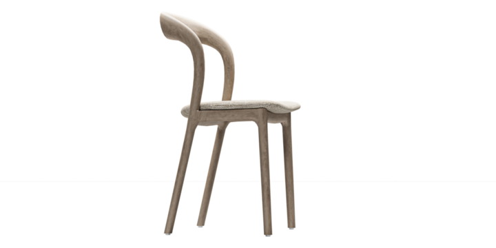 modern wooden scandinavian style chair   isolated on white background. Furniture collection. 
