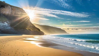 太陽と砂浜