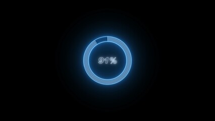 Abstract loading circle icon illustration.