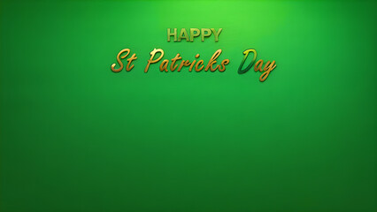 St. Patrick's Day Green Colour Copy Space Text Background