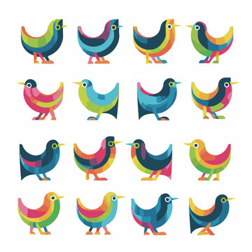 set_of_birds_in_flat_style_vector_illustration
