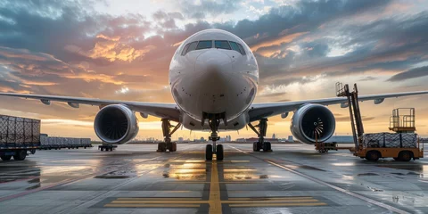 Photo sur Plexiglas Avion Passenger airplane at airport, freight plane